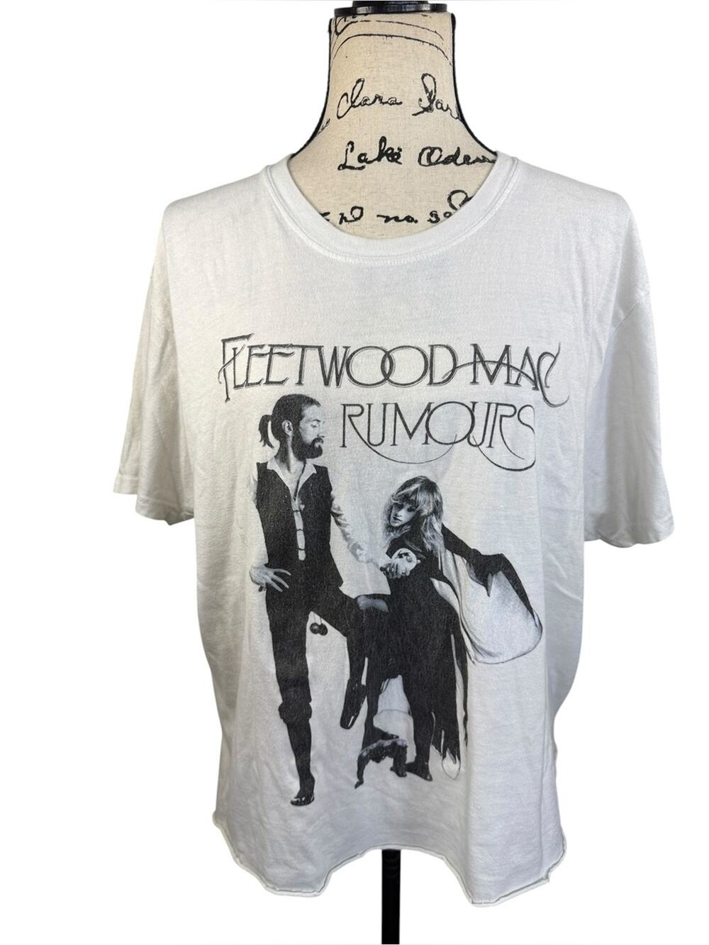 Fleetwood Mac 'Rumours' Graphic Tee - White/Black size 2XL